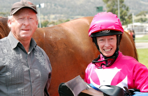 Trainer Neil Richardson with jockey Dianne Parish
