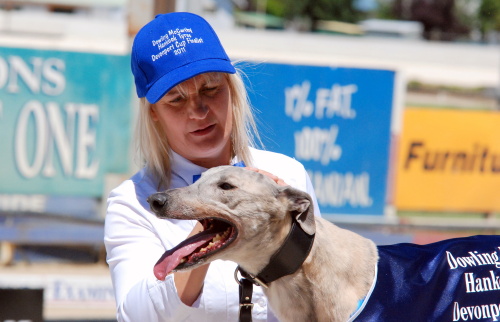 Trainer Debbie Cannan with St. Pierre
