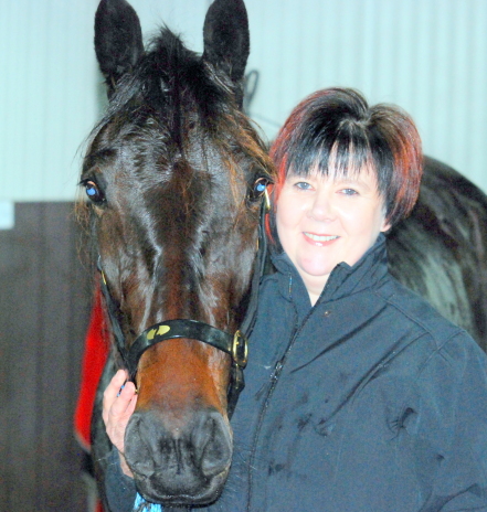 Sonia Dornauf with Safe Prospect after his most recent win in Hobart
