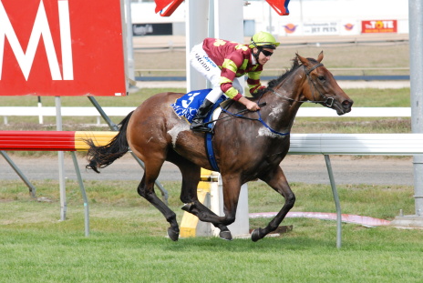 Triple Asset winnng the 2YO Magic Millions Classic at Mowbray in February this year
