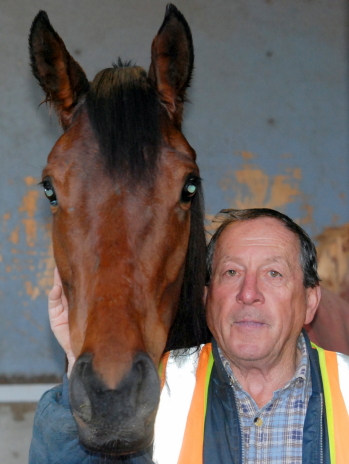 Trainer Terry Evans with his promising stayer Carbon County