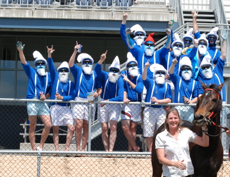 Showing The Faith with trainer Harriet Paul and the Smurf boys who snared the quadrella that paid $4001.