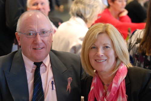 Mark and Jean Lynch of Glenorchy were a part of the Think Pink race day at Tattersall's Park
