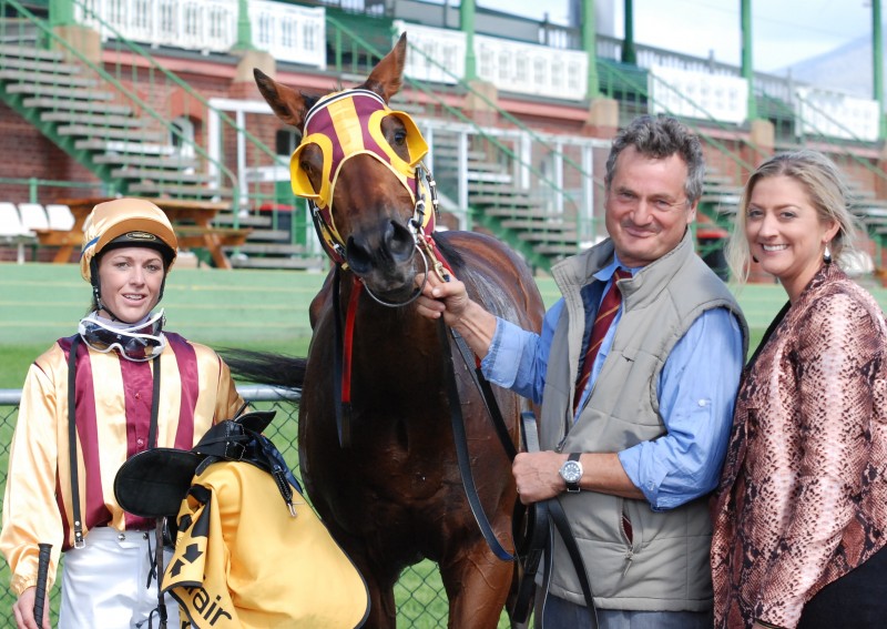 Grandarci with trainer Edwin Butt and his wife Martine and apprentice Siggy Carr