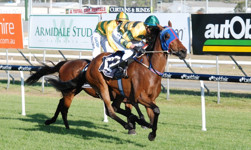 Finalargee (B McCoull) gets up to defeat Aslanyon in Launceston tonight