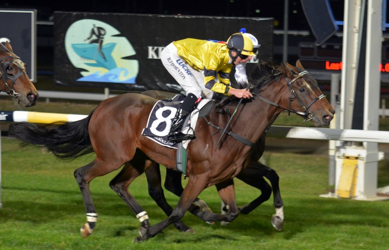 Just Another Fifty (Boris Thornton) gets up to defeat Red Sun Rising (Jason Lyon) in a maiden 1400m in Launceston